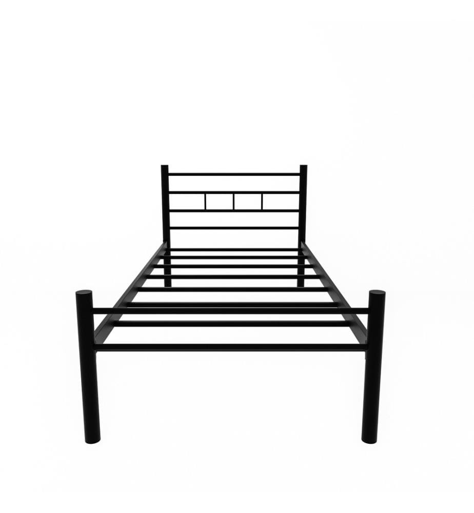 Letto singolo, nero, metallo