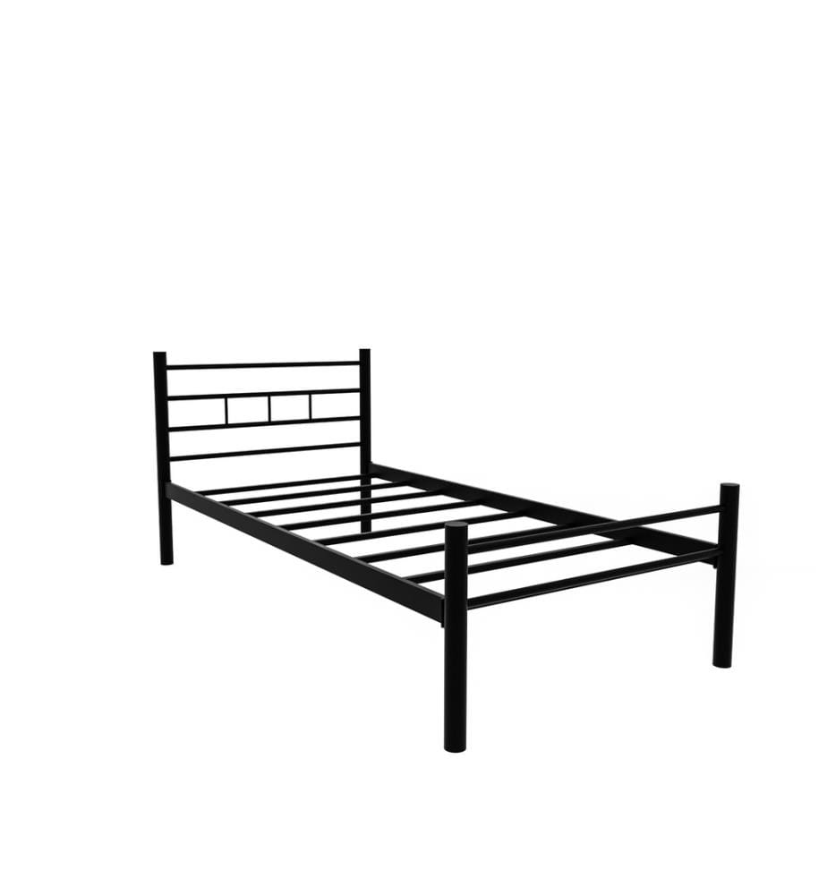 Letto singolo, nero, metallo