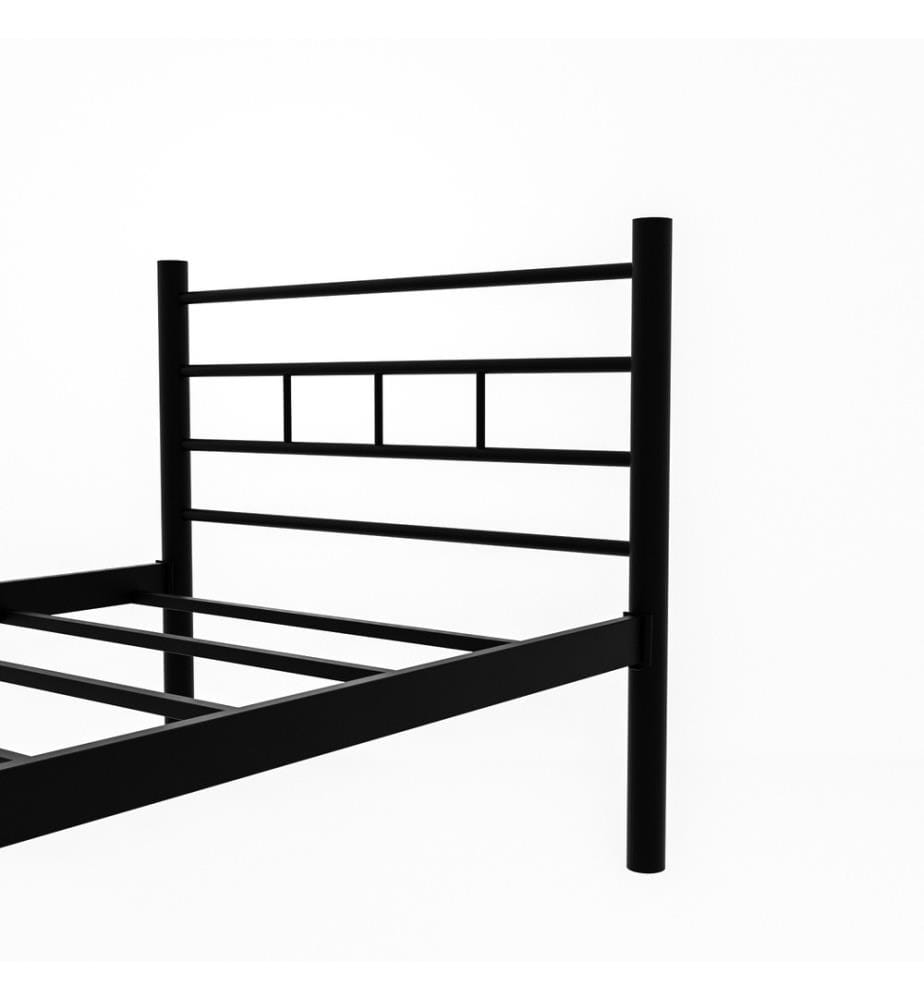 Letto singolo, nero, metallo