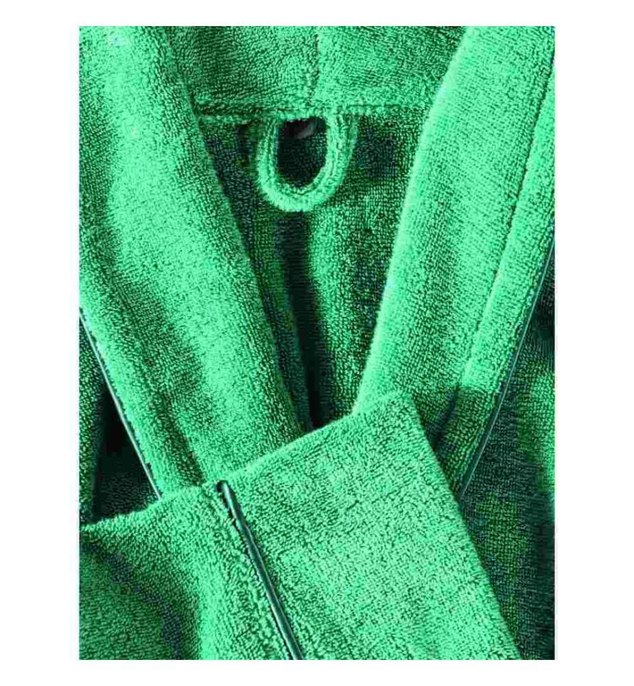 Bademantel-Set, Grün, 100% Baumwolle, Bademantel Grösse: M-L (1 Stück) - 430 Gr-M²,