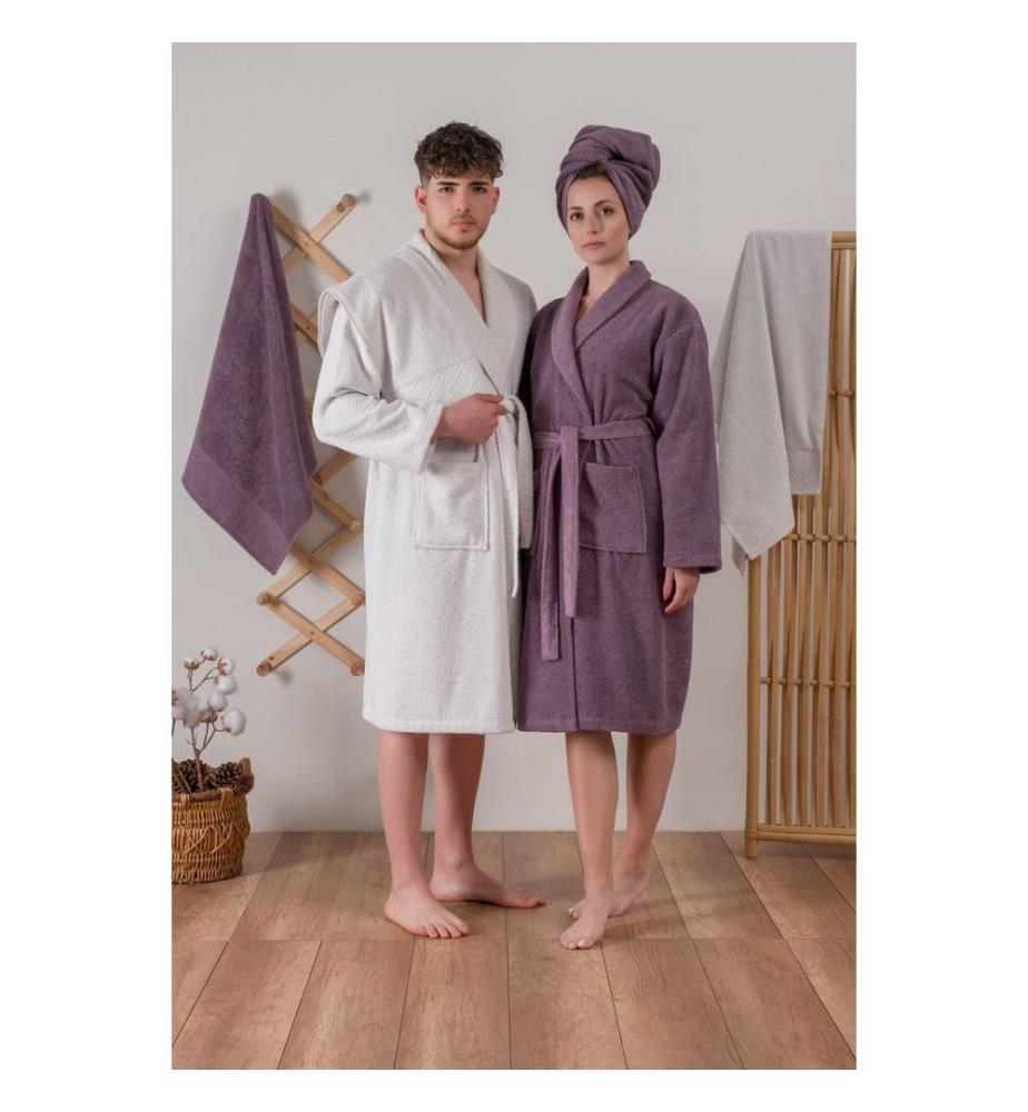 Set da bagno per la famiglia, Damson, Grigio, 100% cotone, Jacquard