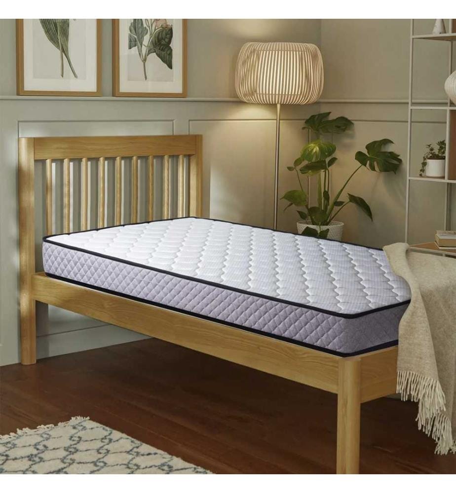 Matelas, blanc, housse : 100 % tissu tricoté