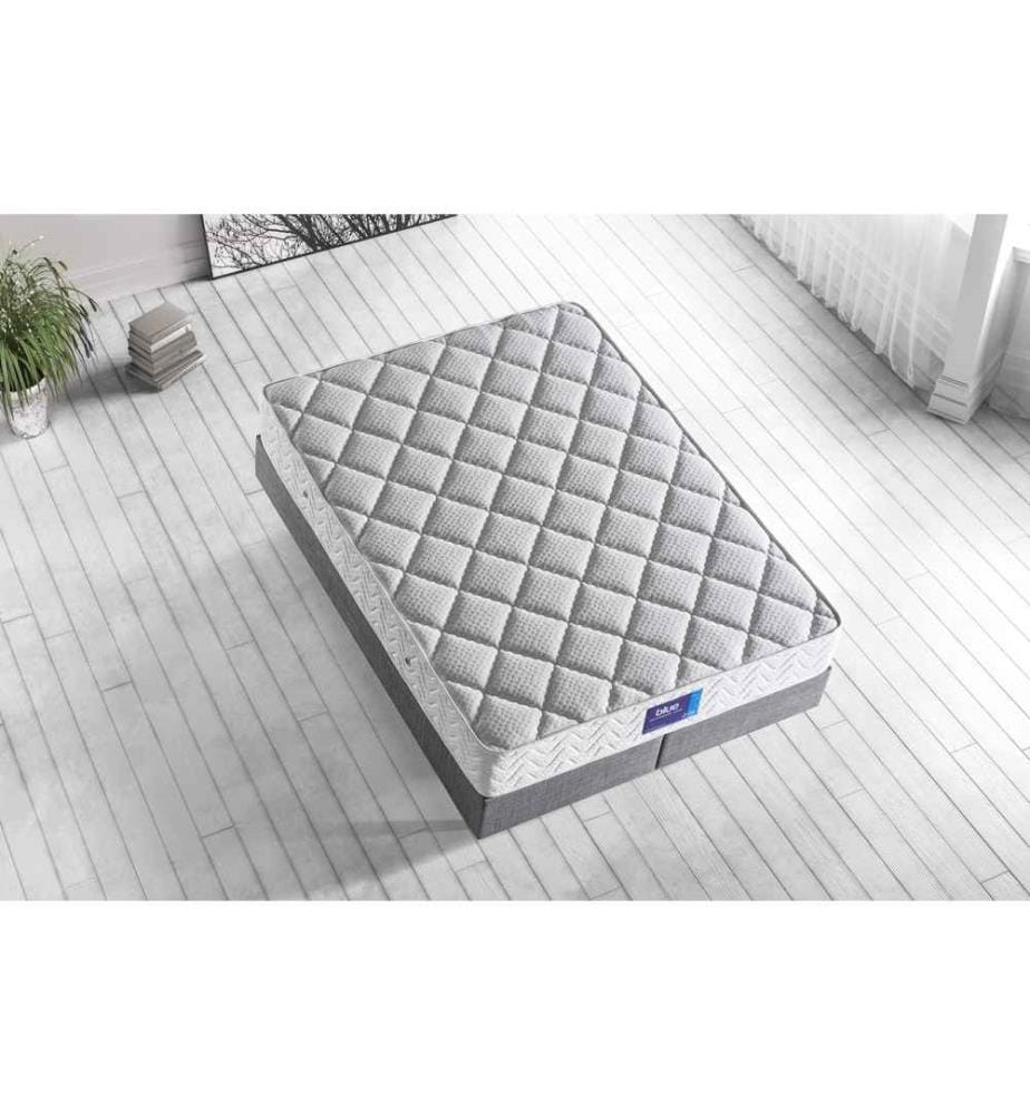 Mattress, White, Knitted Fabric Cover, Multi Spring System