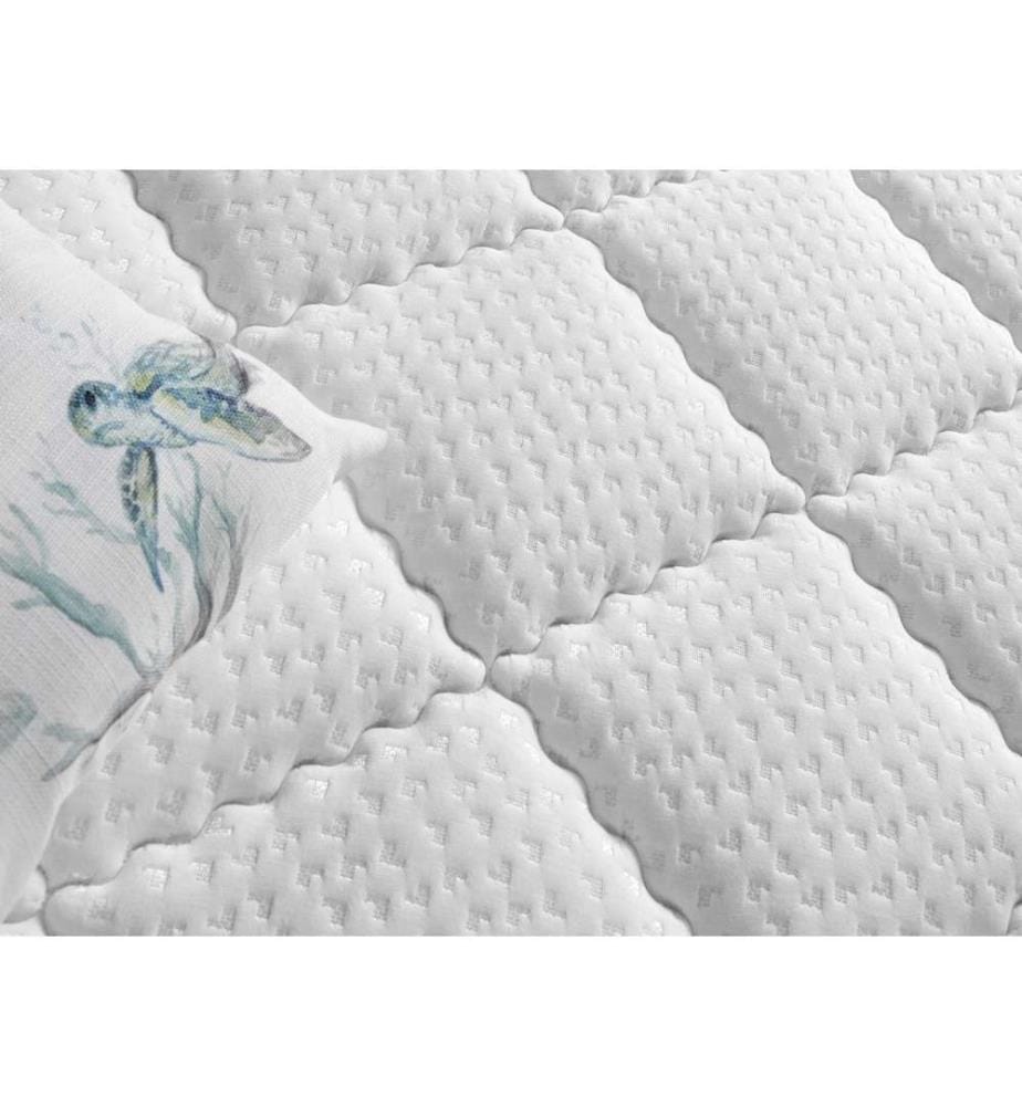 Mattress, White, Knitted Fabric Cover, Multi Spring System