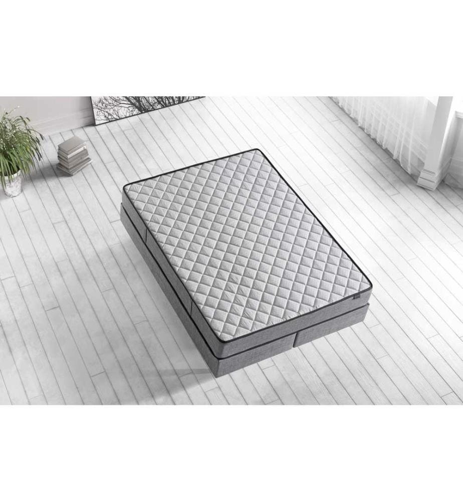 Materasso, bianco grigio, rivestimento in tessuto speciale, sistema a molle multiple
