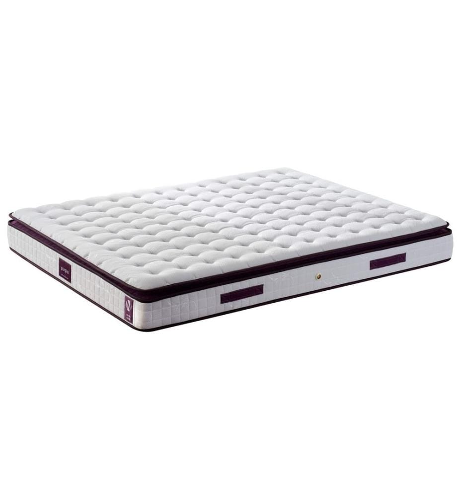 Materasso, bianco viola, rivestimento in tessuto a maglia, imbottito - schiuma ipersoft
