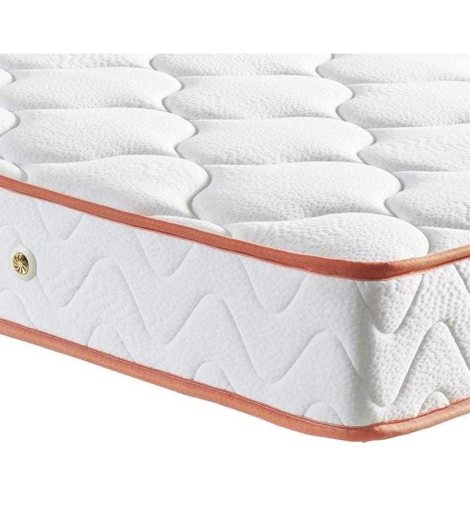 Mattress, White Orange, Cotton Knitted Fabric Cover, Luxury Child Bed