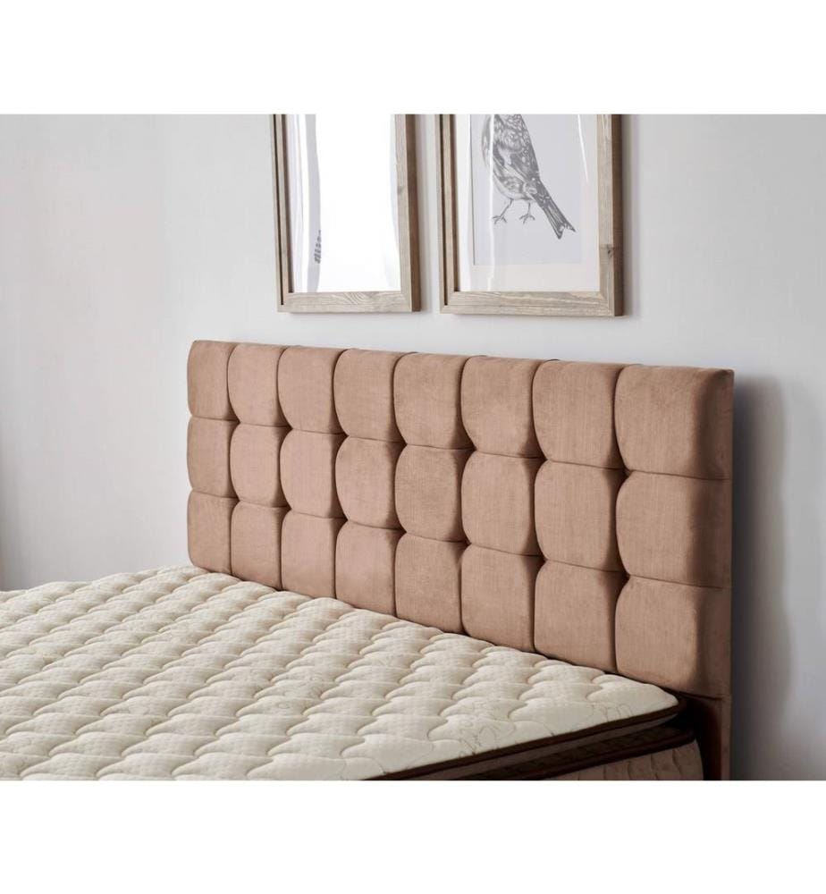 Materasso, bianco marrone, rivestimento in tessuto a maglia di cotone, topper laterale singolo