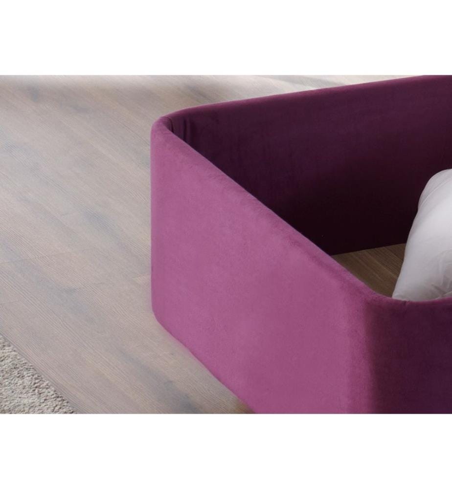 Single Bed Base, Purple, Frame: Steel, Fabric: Soho Fabric