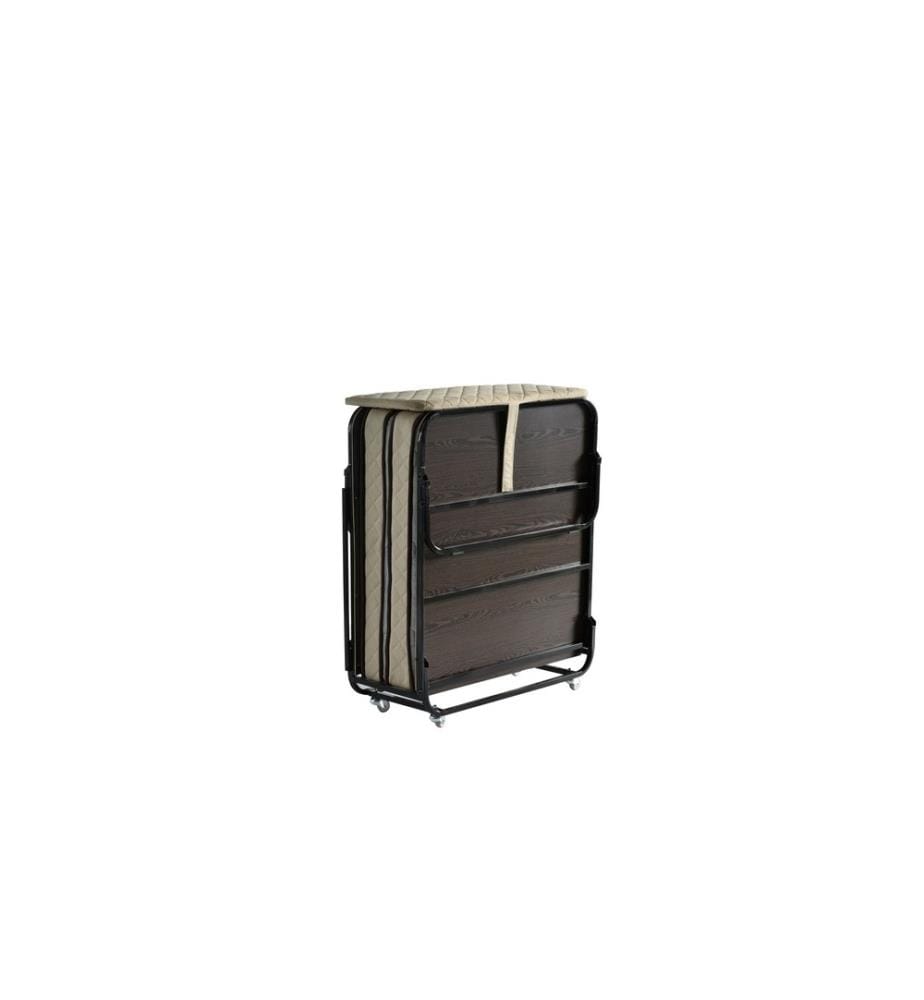 Letto pieghevole, bianco nero, struttura in metallo