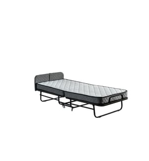 Letto pieghevole, bianco grigio, struttura in metallo