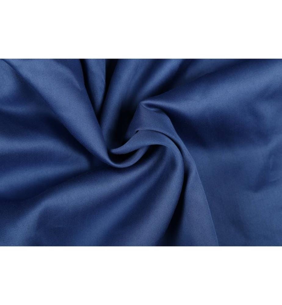 Drap-housse Satin Single Small, bleu foncé, 100% coton satiné