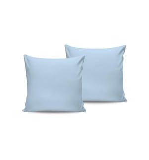 Ensemble de taies d'oreiller en satin, 2 pièces, bleu, 100% coton satin