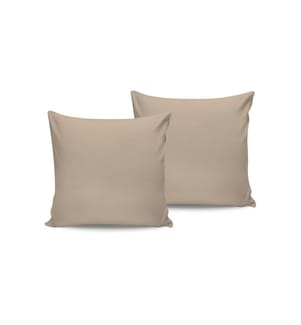 Ensemble de taies d'oreiller en satin, 2 pièces, beige, 100% coton satin