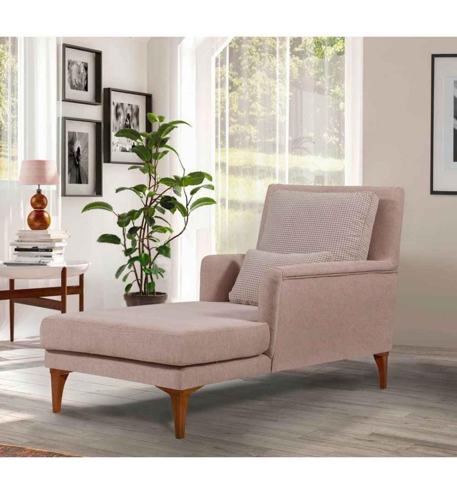 Letto da giorno, Salmone, Struttura: Legno di faggio, Tessuto: 100% Tessuto a maglia