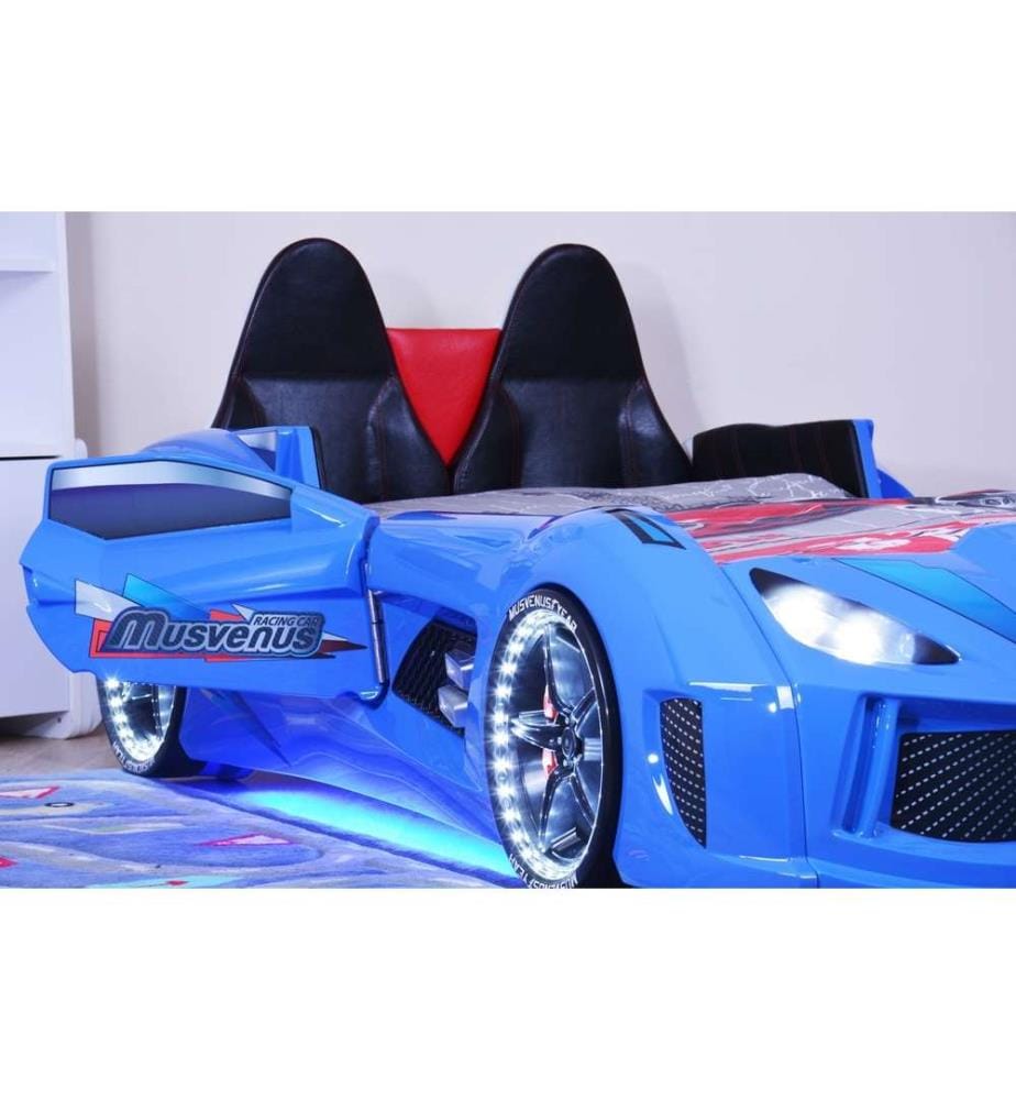 Car Bed, Multicolor, Melamine Coated Particle Board Body, ABS Outer Side