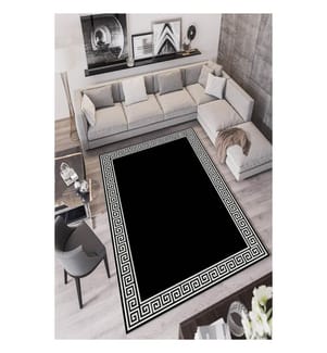 Teppich, 160 x 230, Schwarz, 100 % POLYESTER