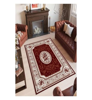 Teppich, 180 x 280, Bordeauxrot, 100 % POLYESTER