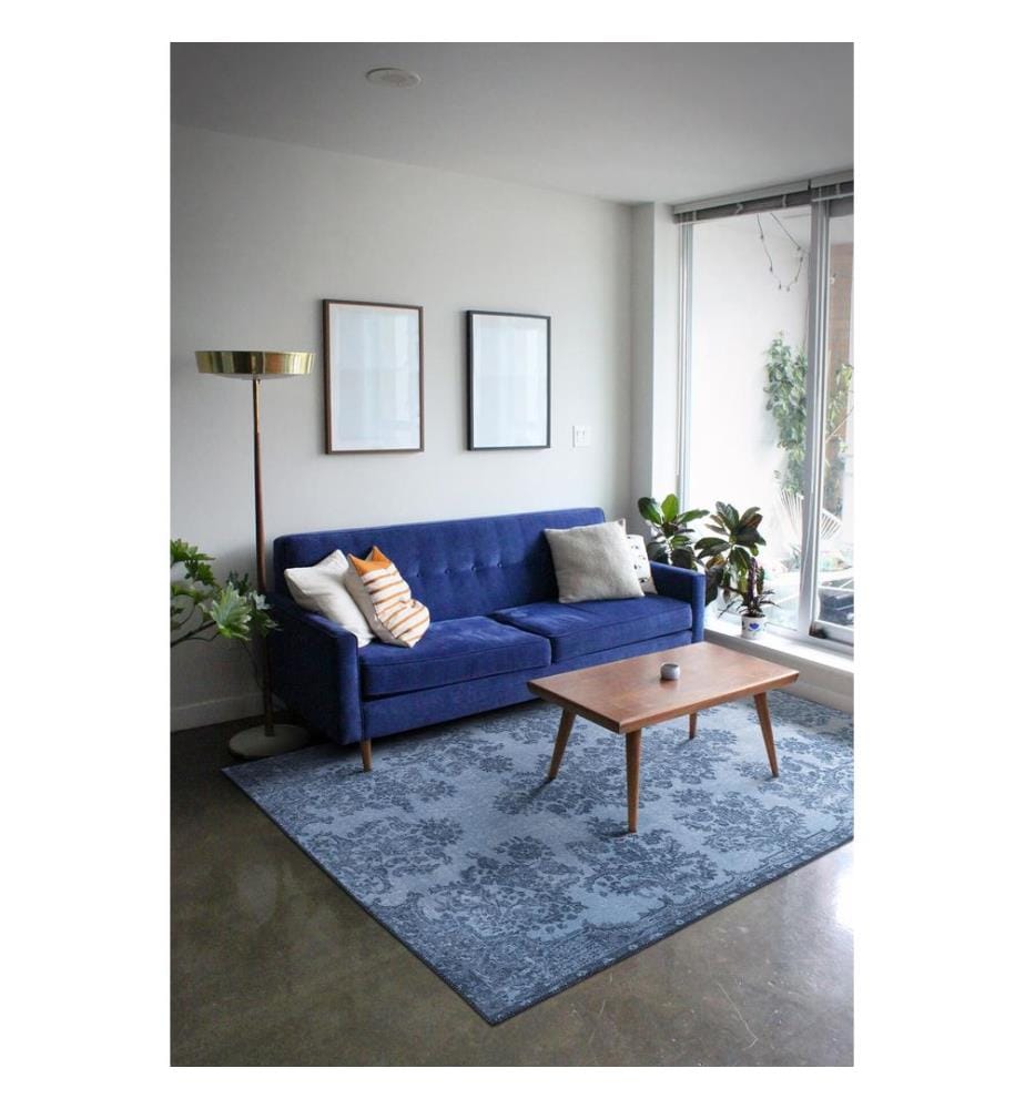 Tapis, 150 x 230, bleu, 100 % POLYESTER
