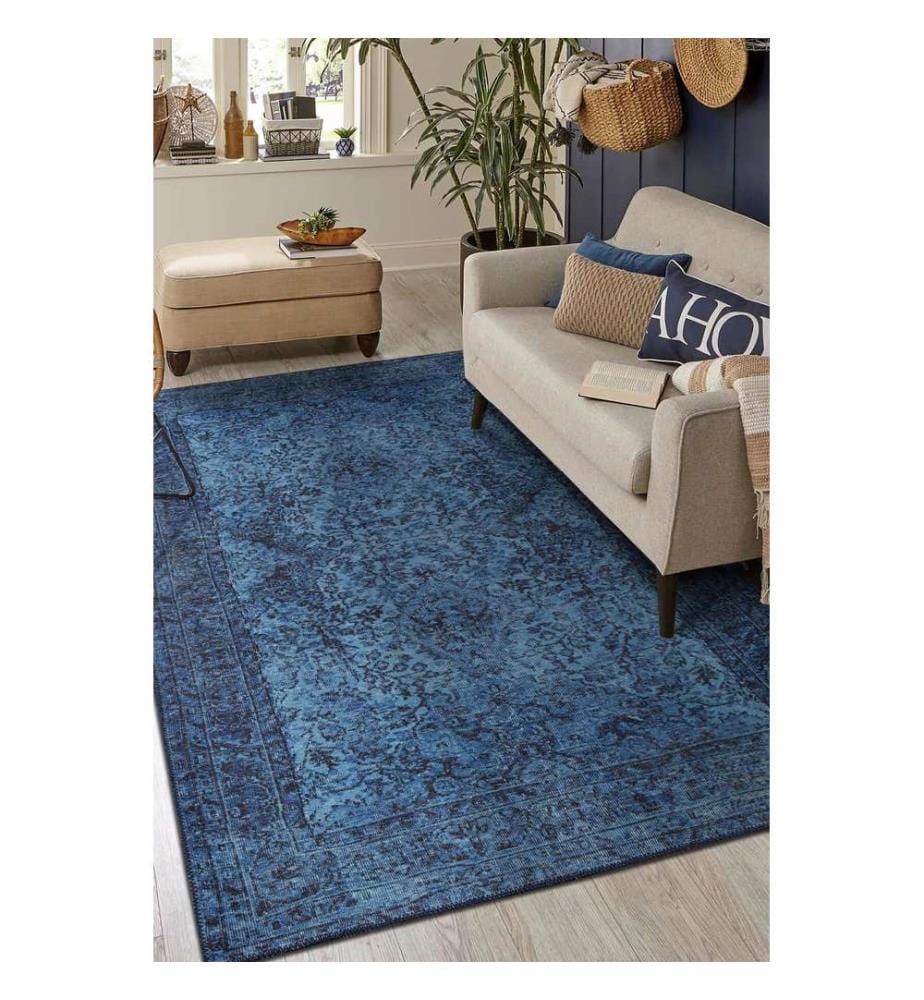 Tappeto, 75 x 230, Blu, 100% POLIESTERE