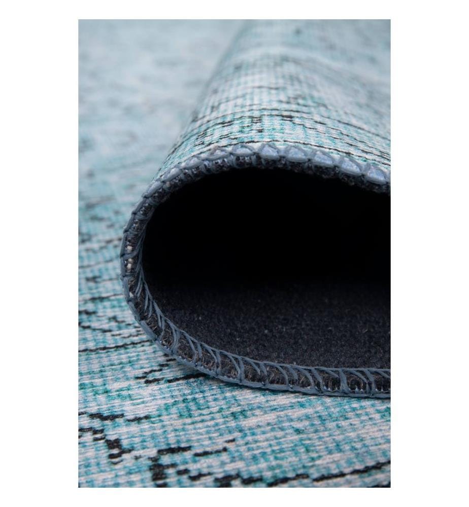 Tapis, 150 x 230, bleu, 100 % POLYESTER