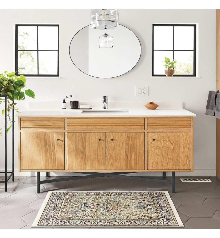 Tappeto, 160 x 230, Crema, 100% POLIESTERE