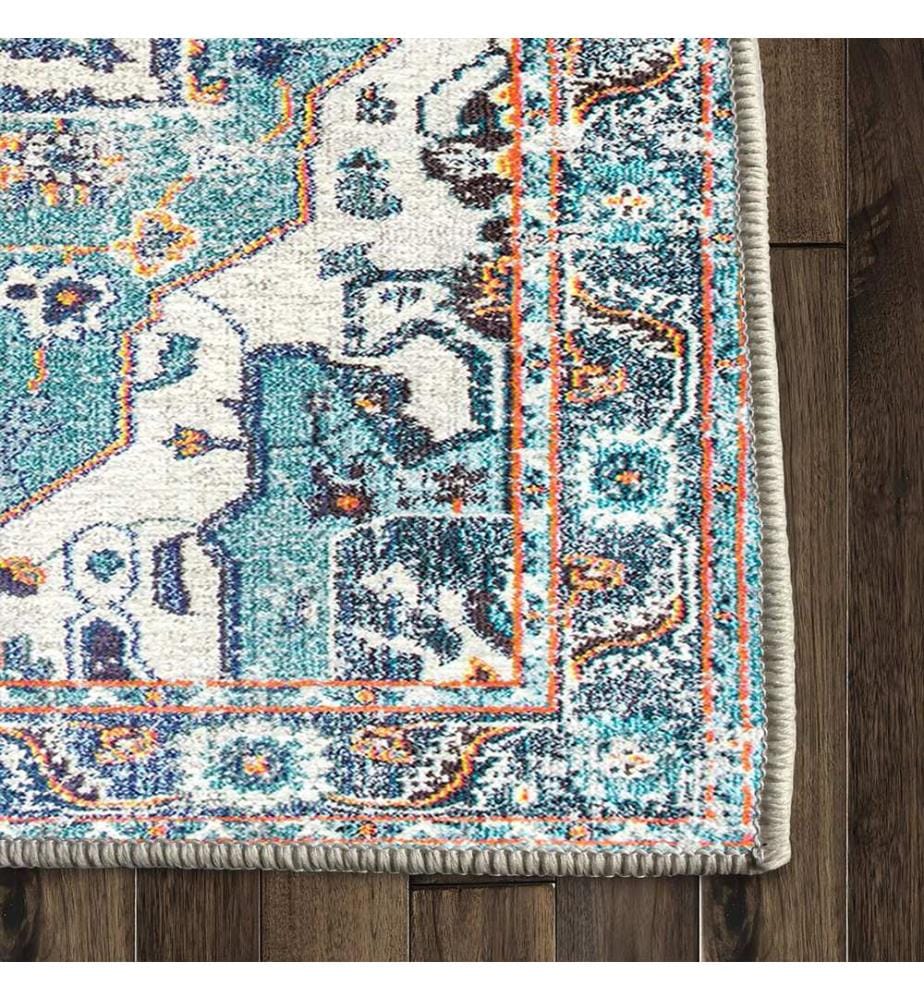 Tappeto, 160 x 230, blu, 100% POLIESTERE