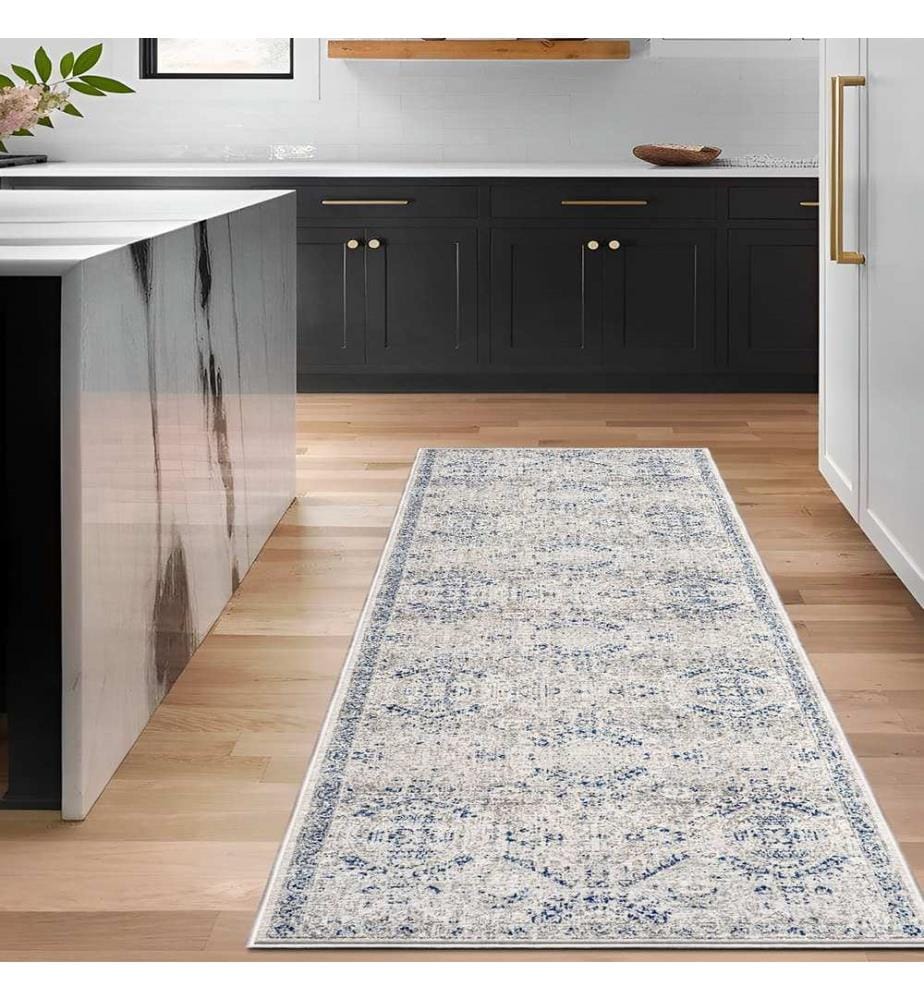 Tappeto, 160 x 230, blu, 100% POLIESTERE