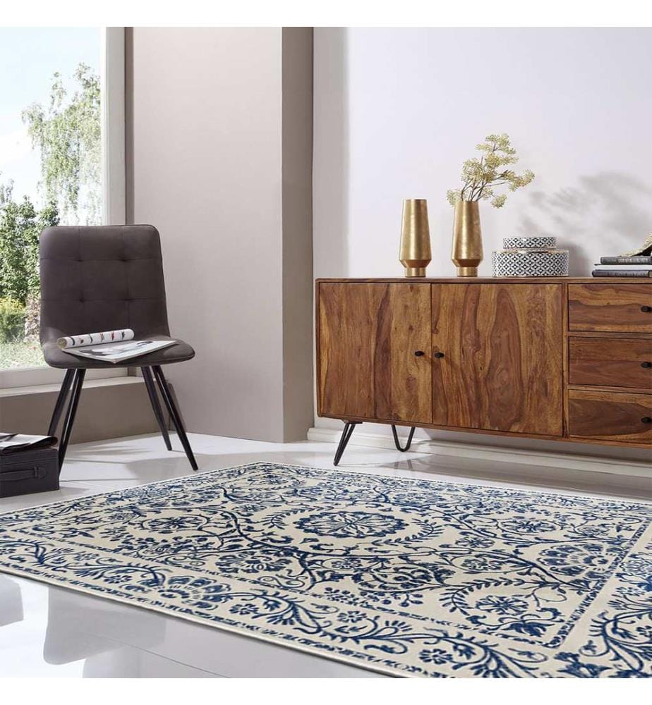 Teppich, 160 x 230, Blau, 100 % POLYESTER