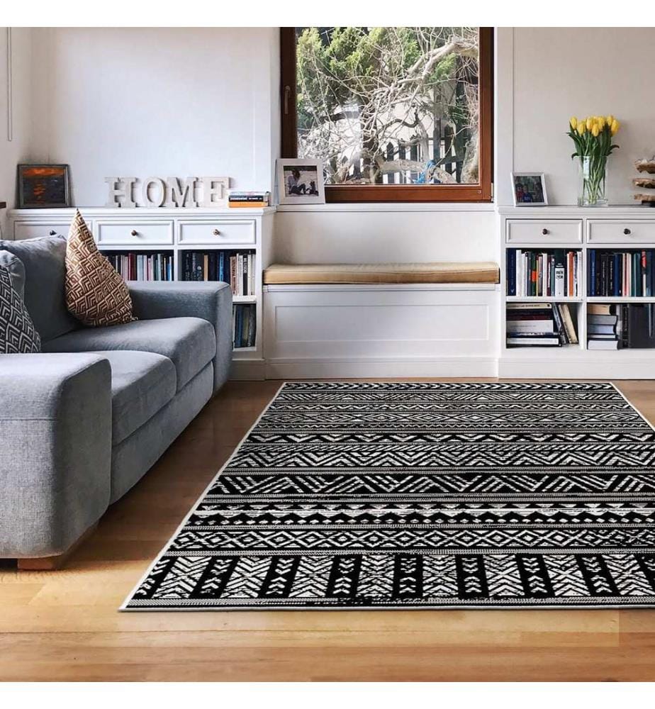 Tappeto, 160 x 230, nero, 100% POLIESTERE