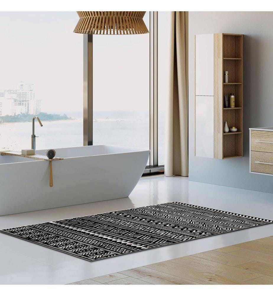Tappeto, 160 x 230, nero, 100% POLIESTERE