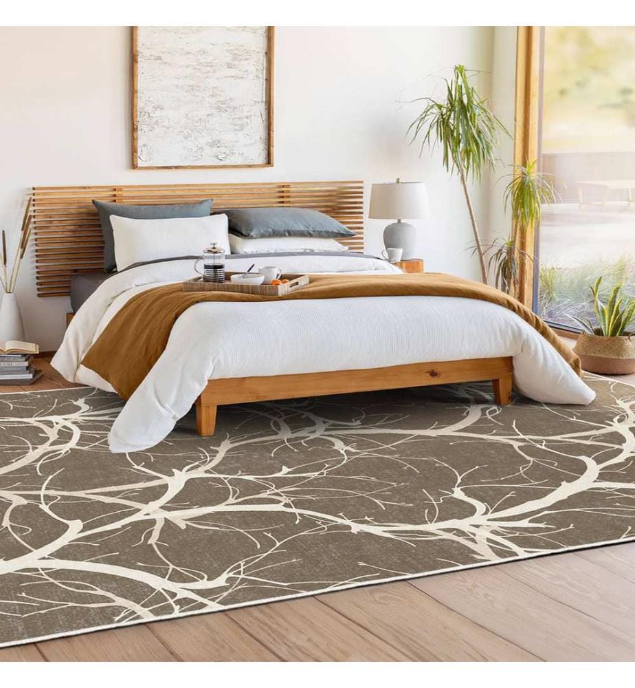 Tappeto, 160 x 230, Marrone, 100% POLIESTERE
