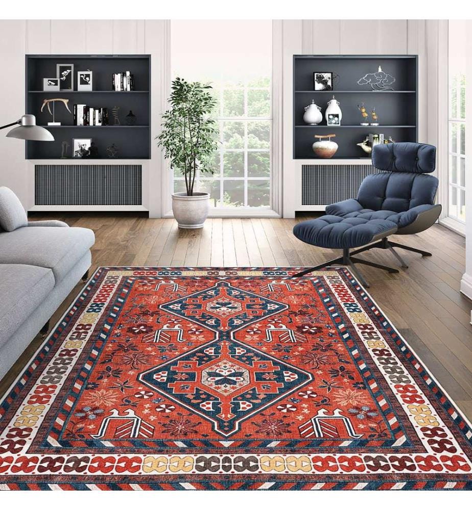 Tappeto, 160 x 230, Rosso, 100% POLIESTERE