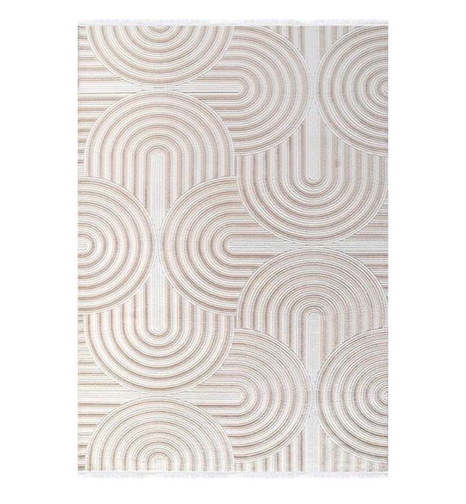 Tappeto, 160 x 230, Crema, Marrone, POLIPROPILENE / POLIESTERE
