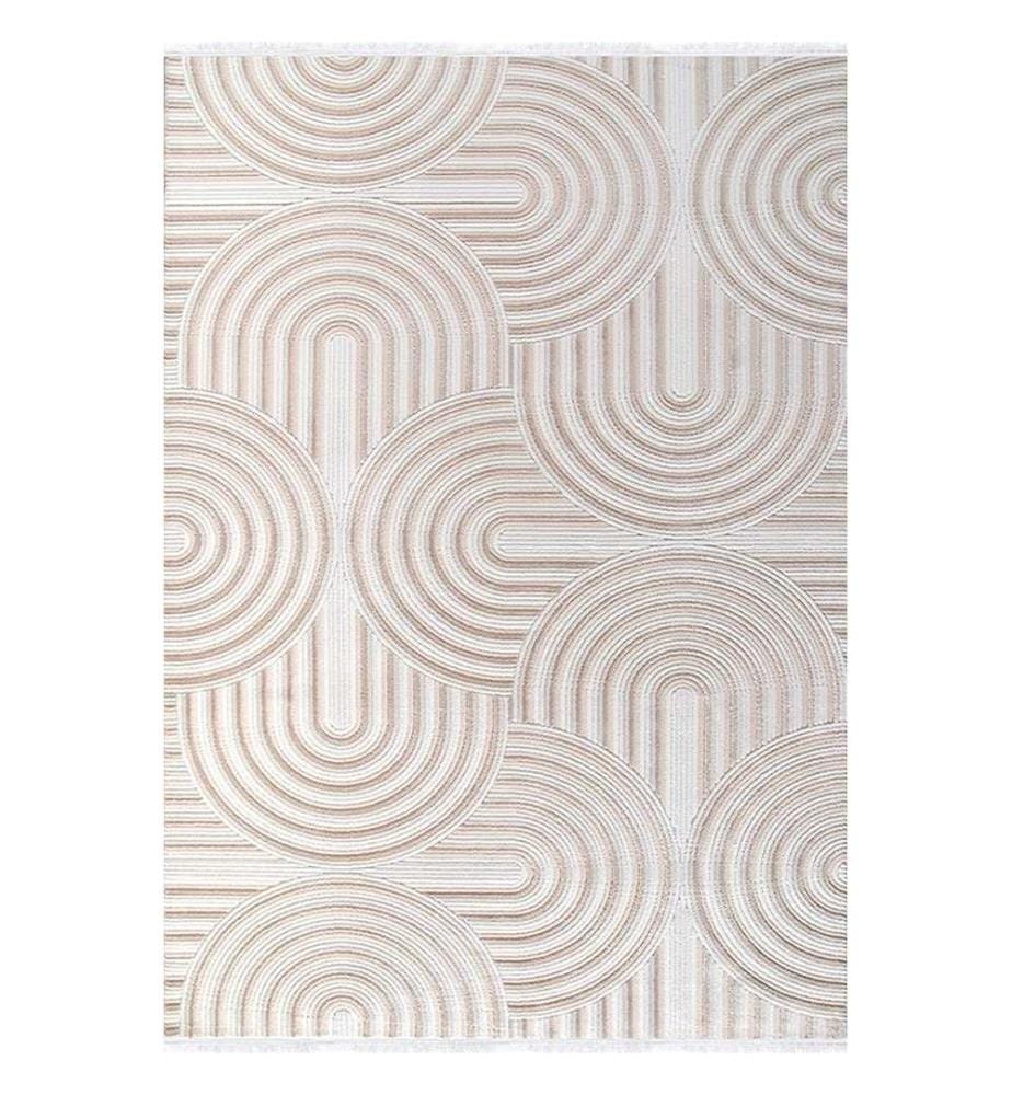 Tappeto, 160 x 230, Crema, Marrone, POLIPROPILENE / POLIESTERE