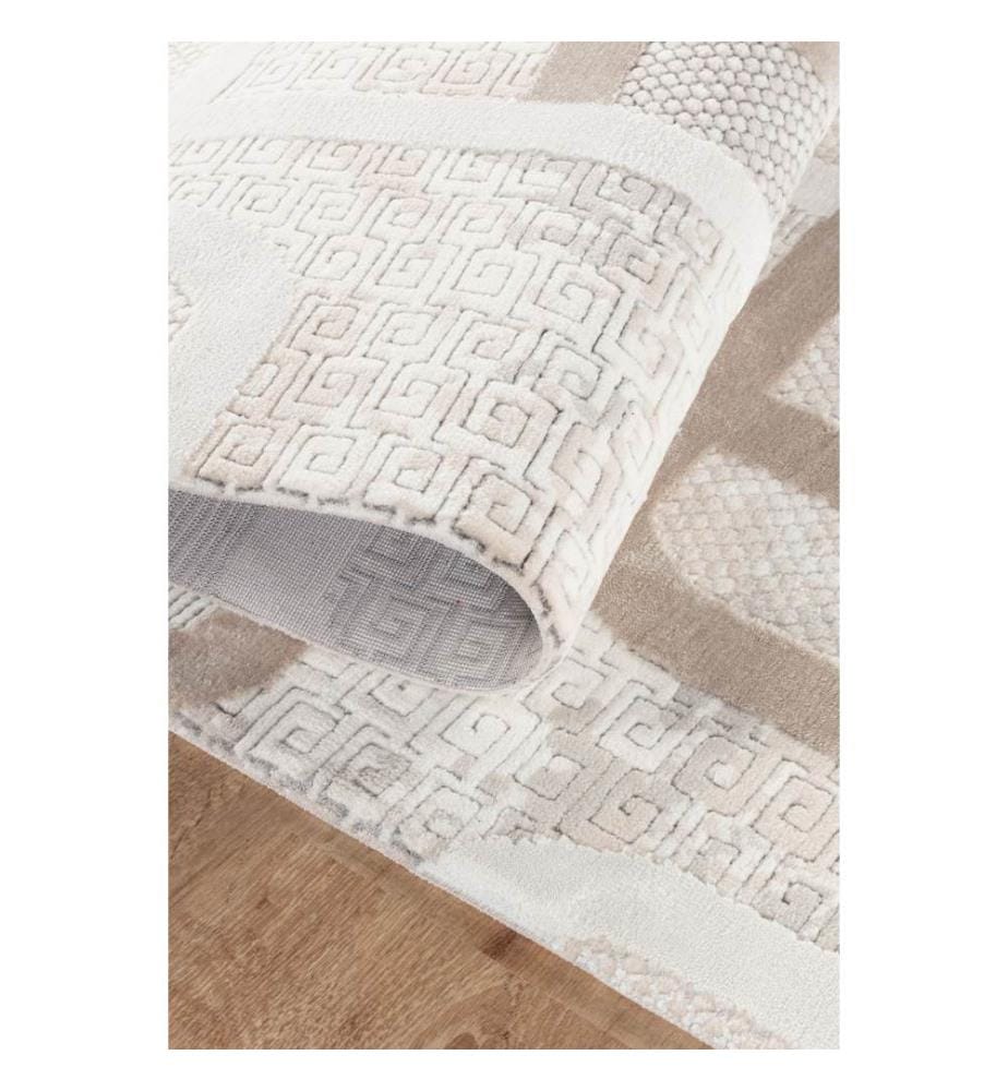 Tappeto, 200 x 300, Crema, Marrone, POLIPROPILENE / POLIESTERE