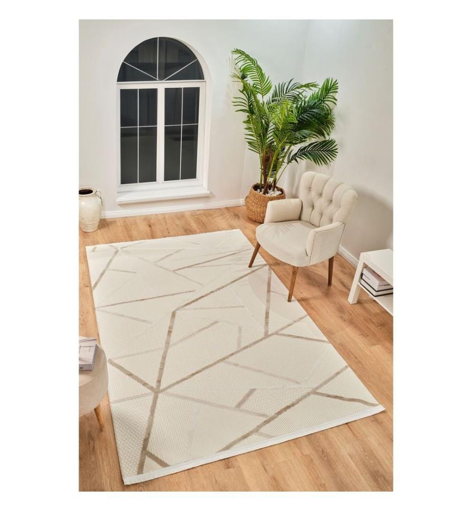 Tappeto, 200 x 300, Crema, Marrone, POLIPROPILENE / POLIESTERE