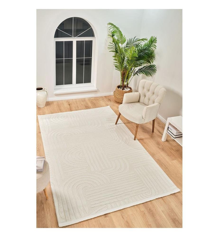 Tappeto, 160 x 230, Crema, POLIPROPILENE / POLIESTERE