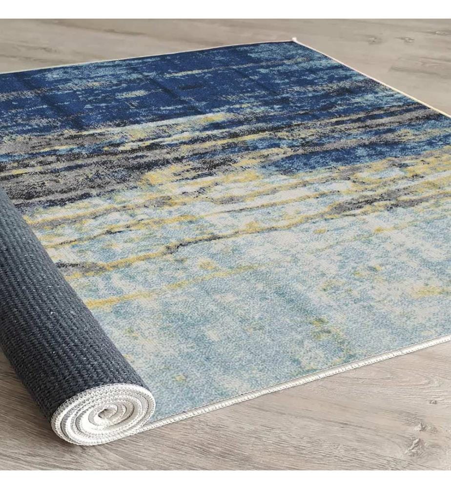 Tappeto, 160 x 230, Blu, 70% COTONE / 30% POLIESTERE