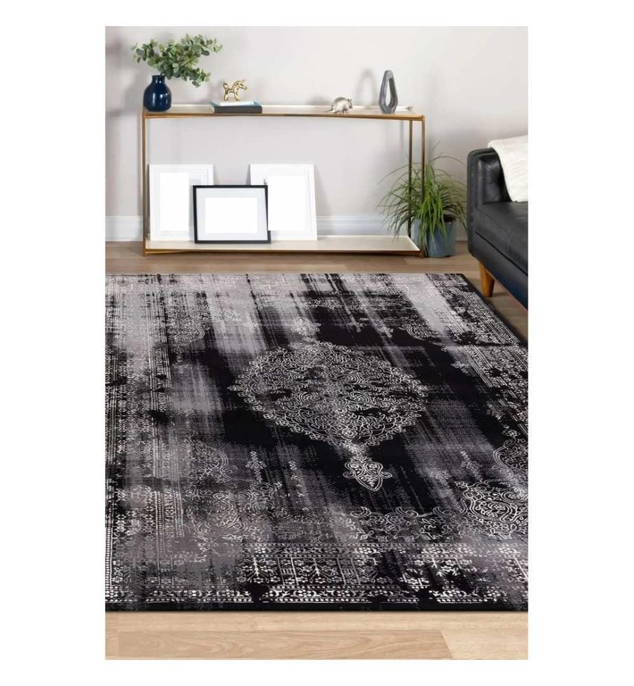 Tappeto, 150 x 230, Nero, 100% POLIESTERE