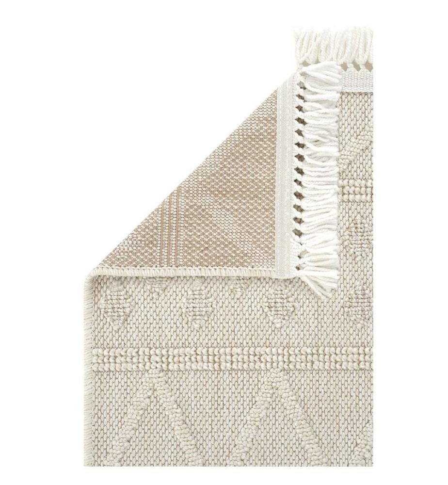 Tapis, 120 x 450, crème, beige, 90 % POLYPROPYLÈNE / 10 % JUTE