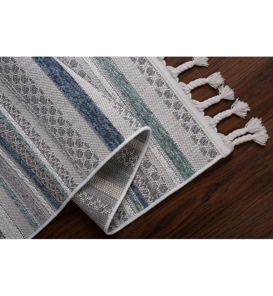 Teppich, 160 x 230, Blau, 52 % POLYESTER / 40 % BAUMWOLLE / 8 % CHENILLE