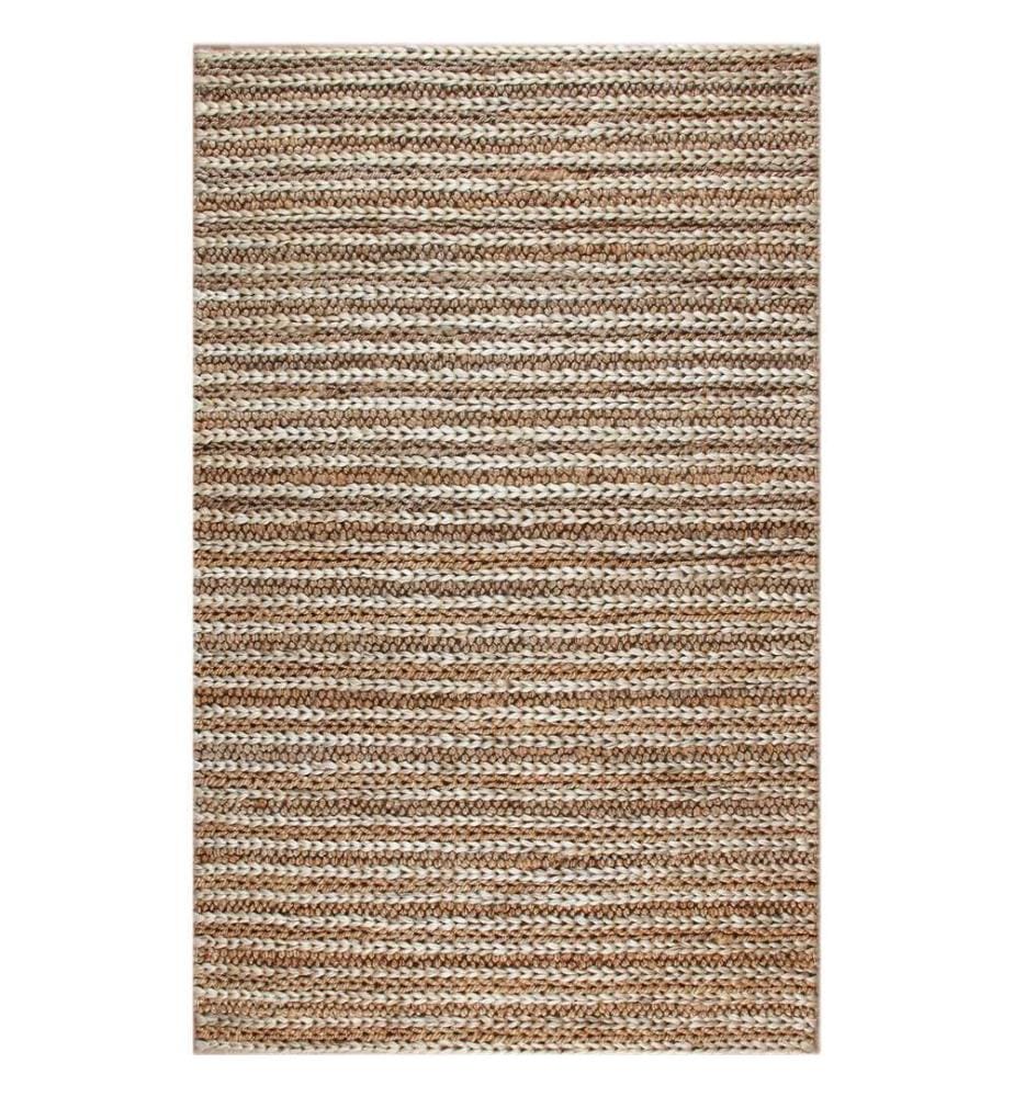 Brown, Cream, Carpet Runner, 170 X 240 cm, Iuta