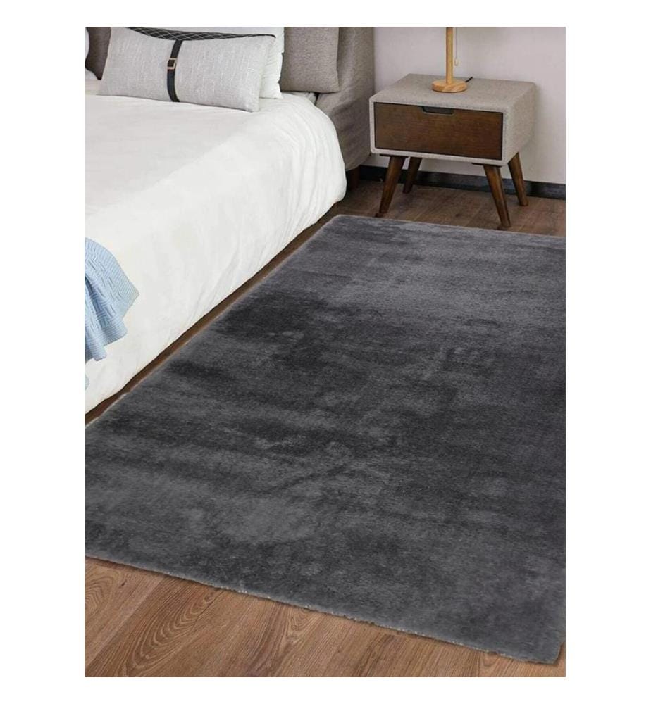 Tappeto, 150 x 230, Grigio scuro, 100% POLIESTERE