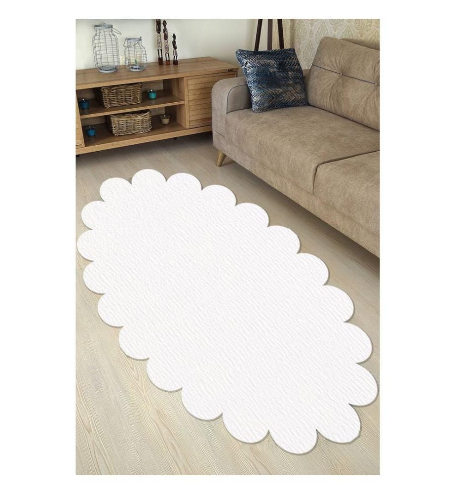 Teppich, 120 x 180, Weiss, 100 % POLYESTER