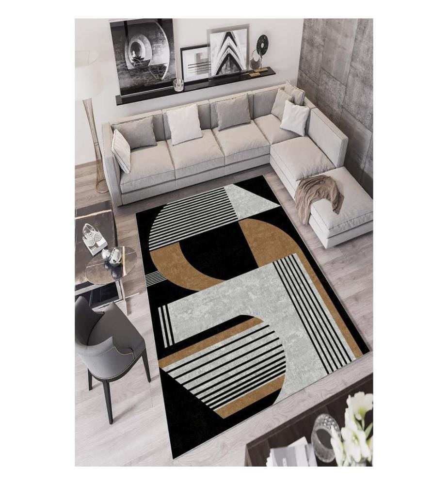 Teppich, 60 x 100, Schwarz, 100 % POLYESTER
