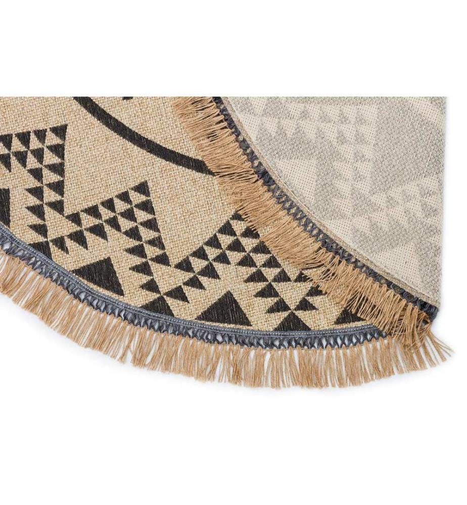 Tappeto, 155 x 155, Nero, 65% COTONE / 25% ACRILICO / 10% POLIESTERE