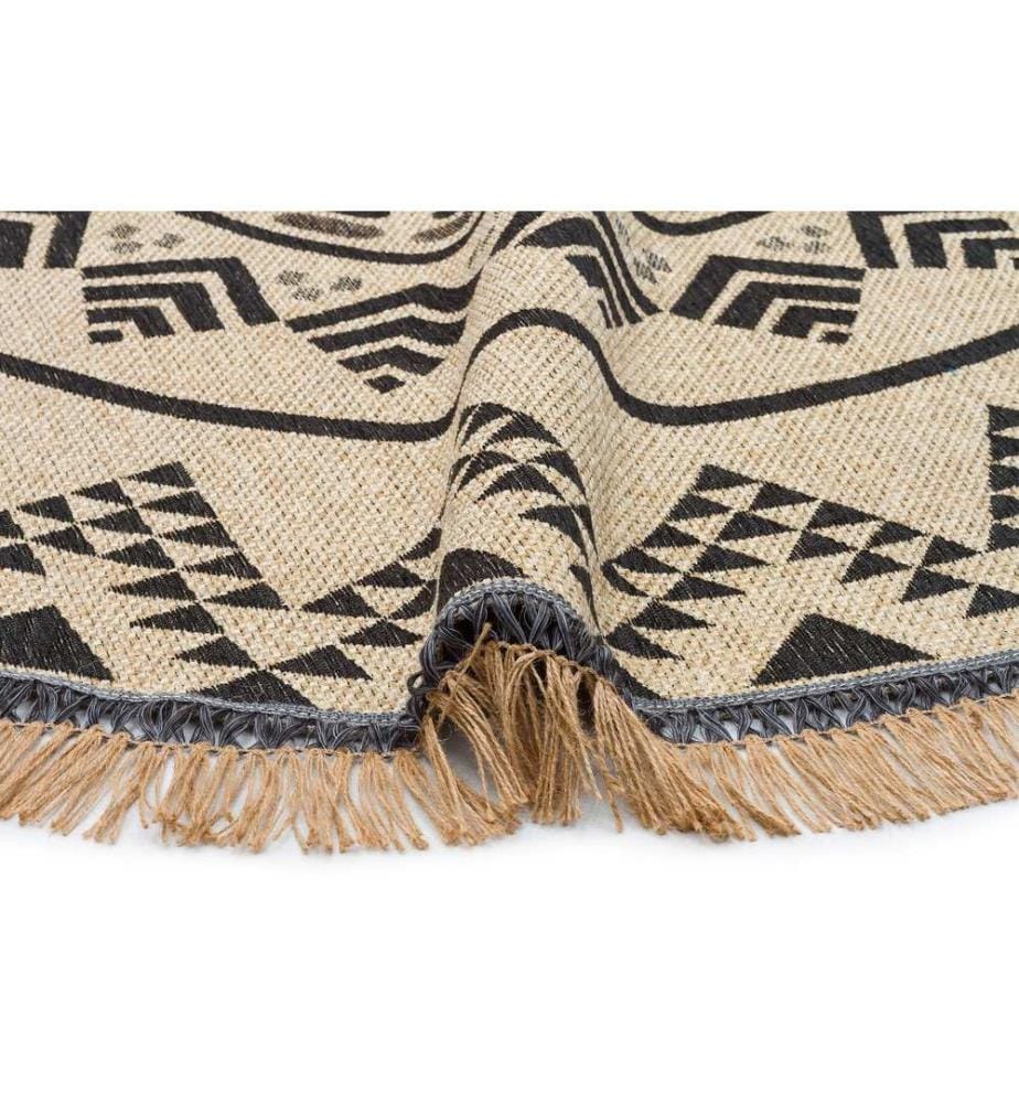 Tappeto, 155 x 155, Nero, 65% COTONE / 25% ACRILICO / 10% POLIESTERE