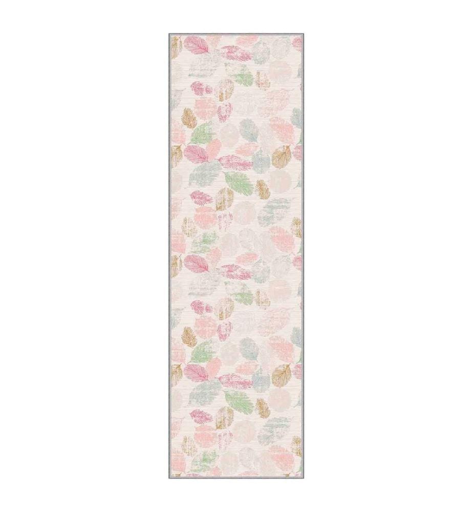Tapis, rose, poudre, vert, brun, 100% polyester, 80 x 100 cm
