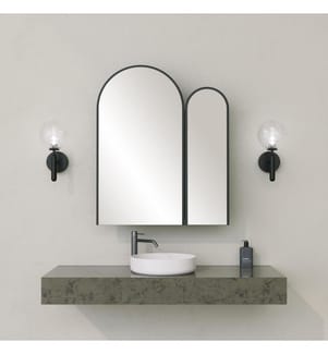 Mobile da bagno, Nero, MDF